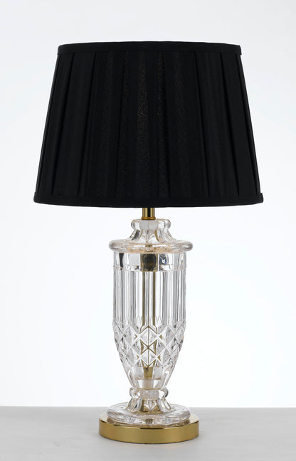 TFS TABLE LAMP 40wE27max D:290 H:510 GOLD CLEAR BLACK