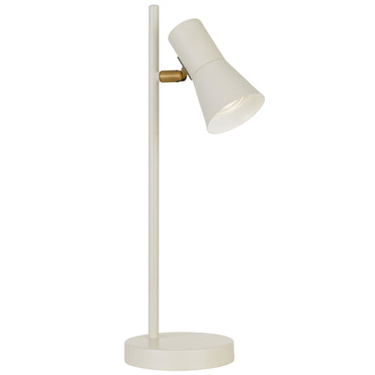 TFS TABLE LAMP 6wGU10max 174x140x450 INLINE SWT BEIGE SATIN/BRASS/WHITE INSIDE