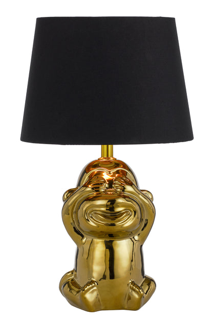 TFS CERAMIC TABLE LAMP 25wE27max H:380 D:215 GOLD/BLACK
