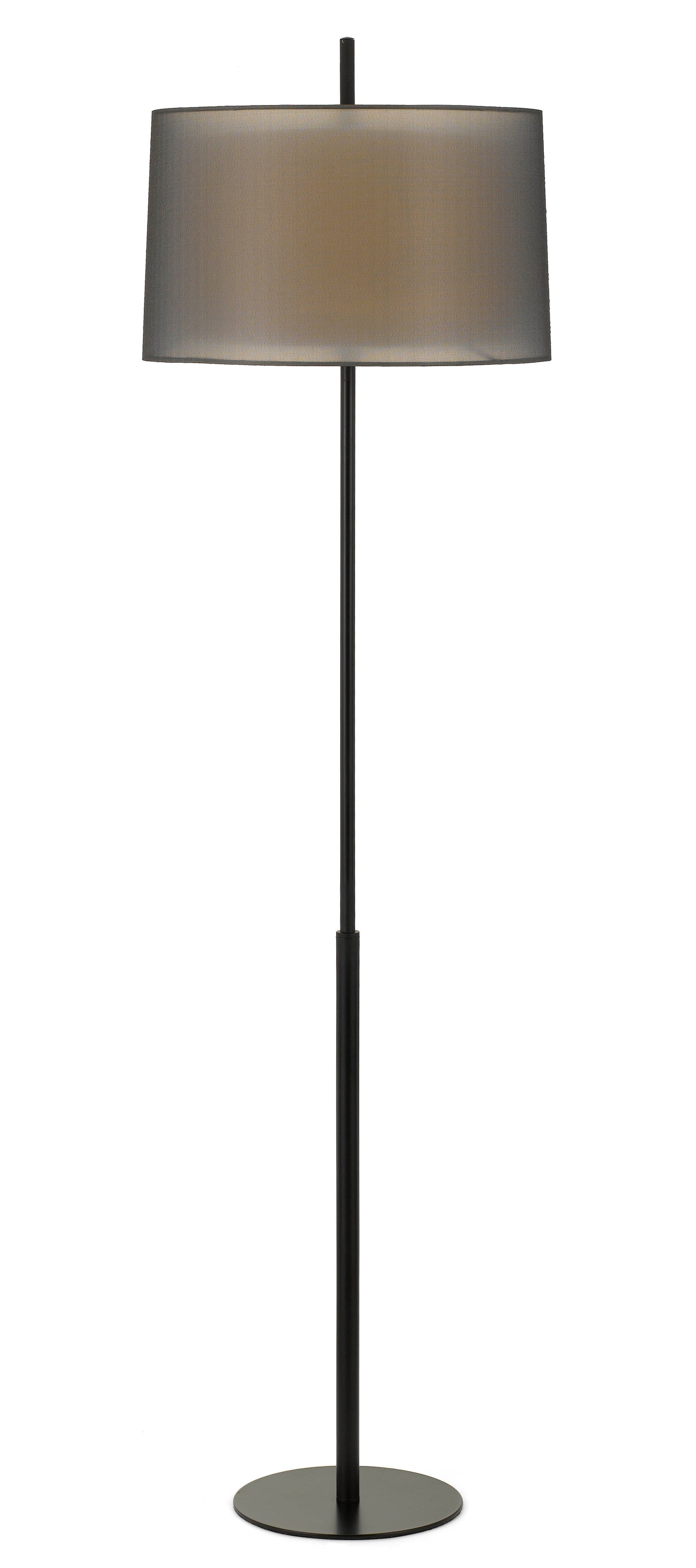 TFS FLOOR LAMP (2-PART KIT) 40wE27max H:1500 D: 430 BLACK body / BLACK&WHITE shade