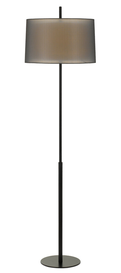 TFS FLOOR LAMP (2-PART KIT) 40wE27max H:1500 D: 430 BLACK body / BLACK&WHITE shade