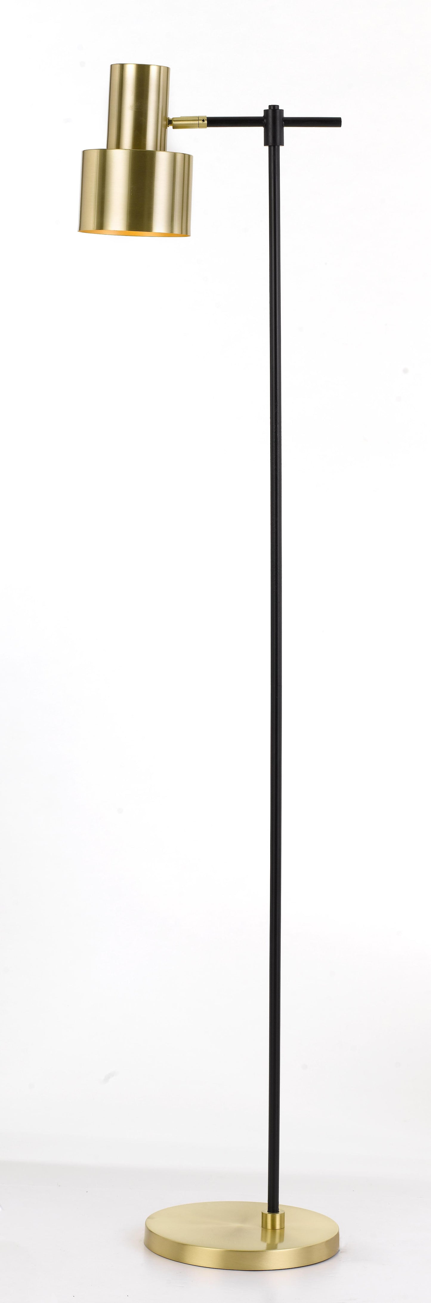 TFS FLOOR LAMP 25wE27max D:150 H:1500 cab 2.0m FOOT SWITCH -BLACK/GOLD