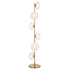 Lille TFS Floor Lamp – 6x G9 Lights, Antique Gold Finish