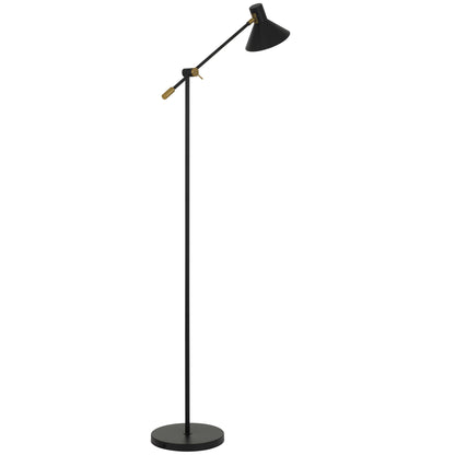 Terra TFS FLOOR LAMP 6wGU10max 631x250 H:1473 SHADE D:180 BLACK (RAL7021)SATIN/BRASS