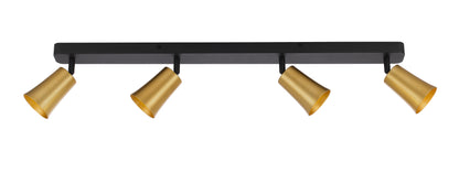 TFS 4 SPOT BAR 4x6wGU10max L750 P175 GOLD BRUSHED BLACK