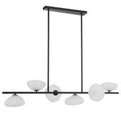 Biarritz TFS 6 LTS PENDANT 6x6wG9max L1500 GLASS D200 BLACK / FROST GLASS