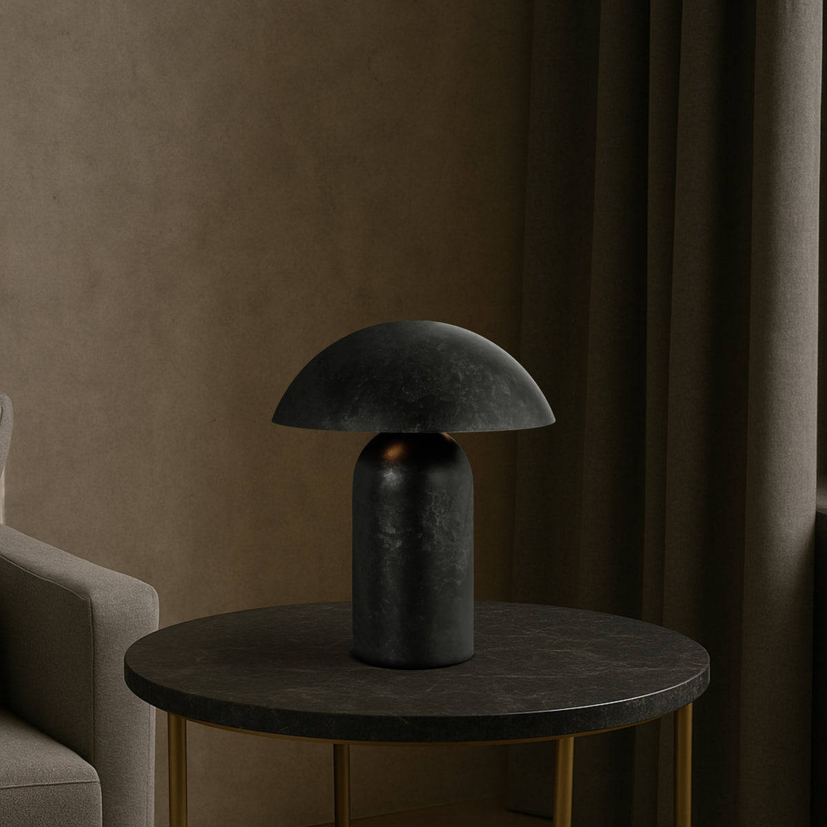 TFS H32 TABLE LAMP 2x25wE14max D:280 H:325 inline swtch BLACK PATINA