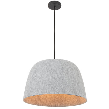 TFS FELT PENDANT 25wE27max D430 H270 cab 2m LIGHT GREY FELT