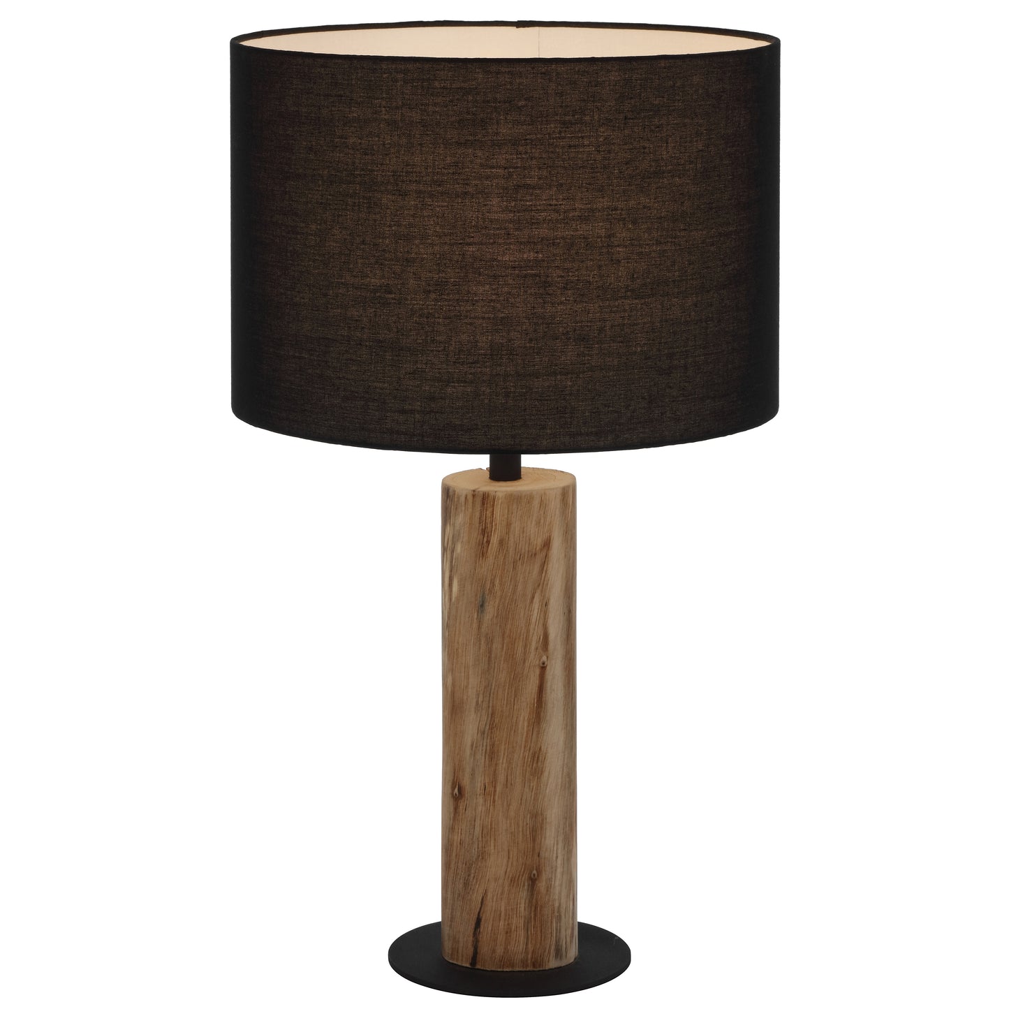 Oslo TFS TABLE LAMP 25wE27max D:330 H:570 INLINE SWTCH WOOD / BLACK SHADE