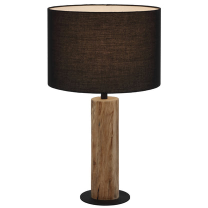 Oslo TFS TABLE LAMP 25wE27max D:330 H:570 INLINE SWTCH WOOD / BLACK SHADE