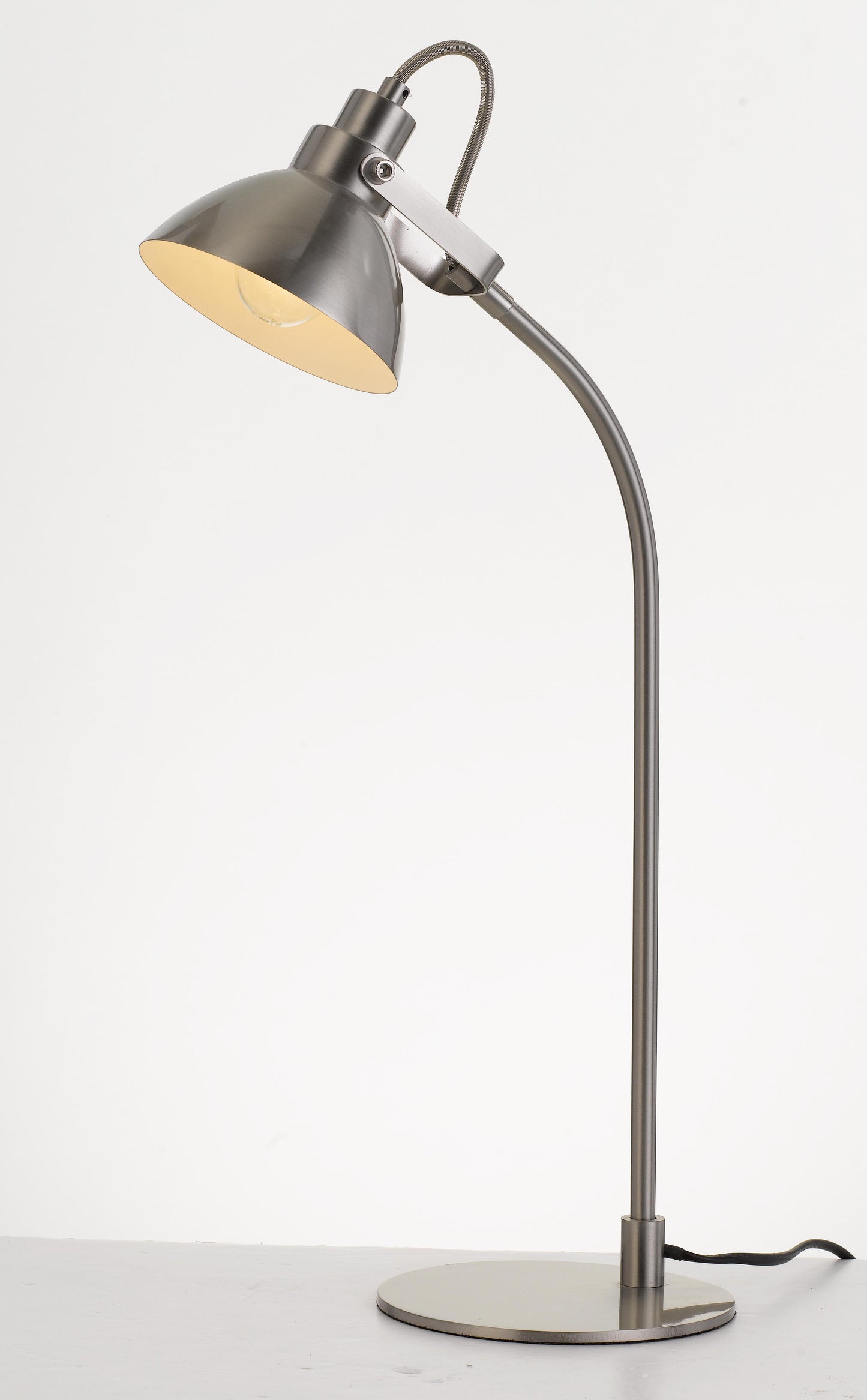 TFS TABLE LAMP 6wGU10 D:125 H:560 cab:2.0m LINE SWITCH -NICKEL MATT