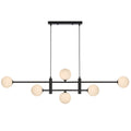 Pavia TFS 6LT PENDANT 6x6wG9max KIT L1300 W120 H355 CAB2m BLACK / OPAL MATT