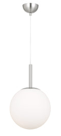 TFS 10 PENDANT 25w E27 D:250 CAB:2m NICKEL / OPAL MATT