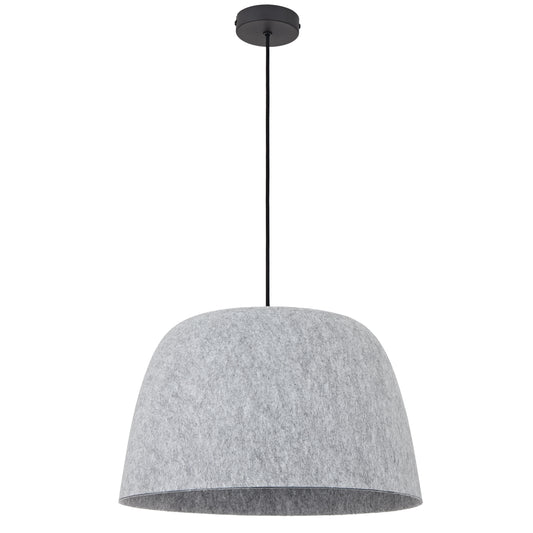 TFS FELT PENDANT 25wE27max D430 H270 cab 2m LIGHT GREY FELT