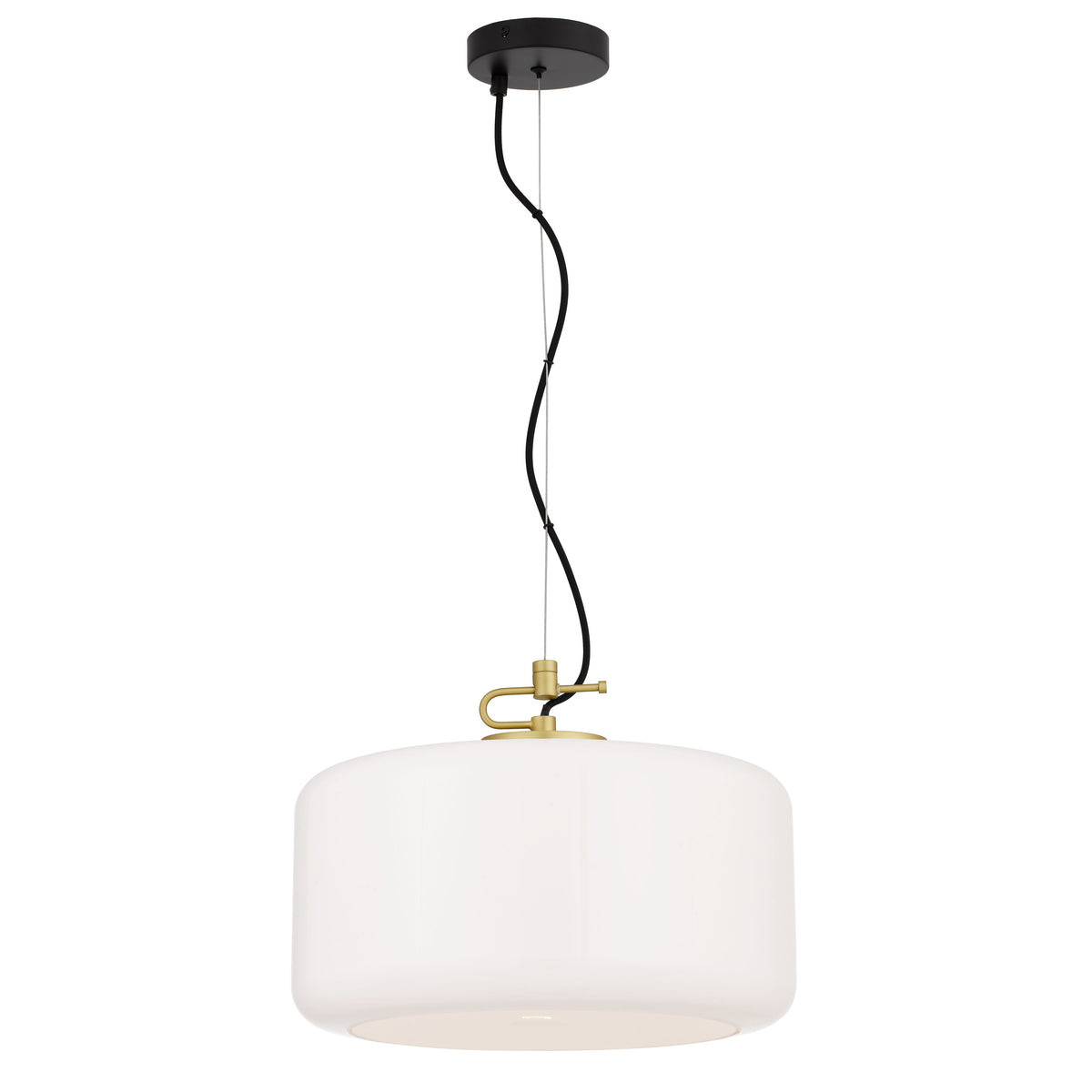 TFS LARGE PENDANT 25wE27max D:400 H:200 cab:2m BRASS MATT/OPAL