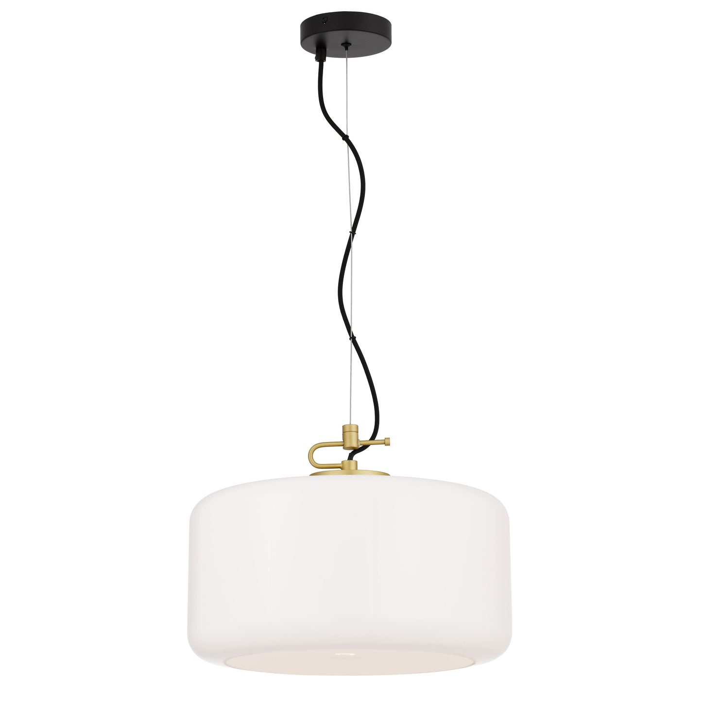 TFS LARGE PENDANT 25wE27max D:400 H:200 cab:2m BRASS MATT/OPAL