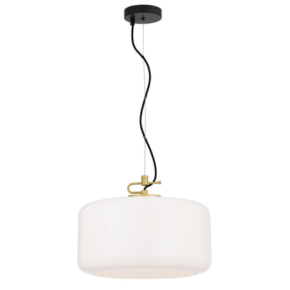 TFS LARGE PENDANT 25wE27max D:400 H:200 cab:2m BRASS MATT/OPAL