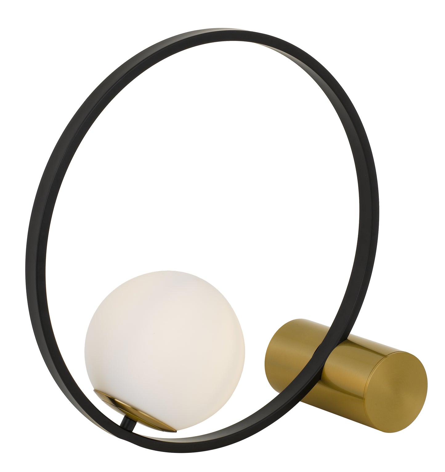 TFS TABLE LAMP 25wE27max H:400 D:400 d:150 InlineSwitch BLACK/ANTIQUE GOLD