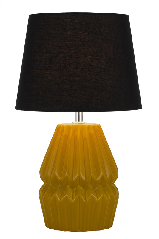 TFS CERAMIC TABLE LAMP 25wE27max H:385 D:230 BUTTERSCOTCH/BLACK