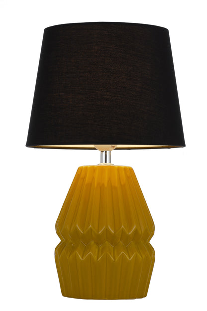 TFS CERAMIC TABLE LAMP 25wE27max H:385 D:230 BUTTERSCOTCH/BLACK