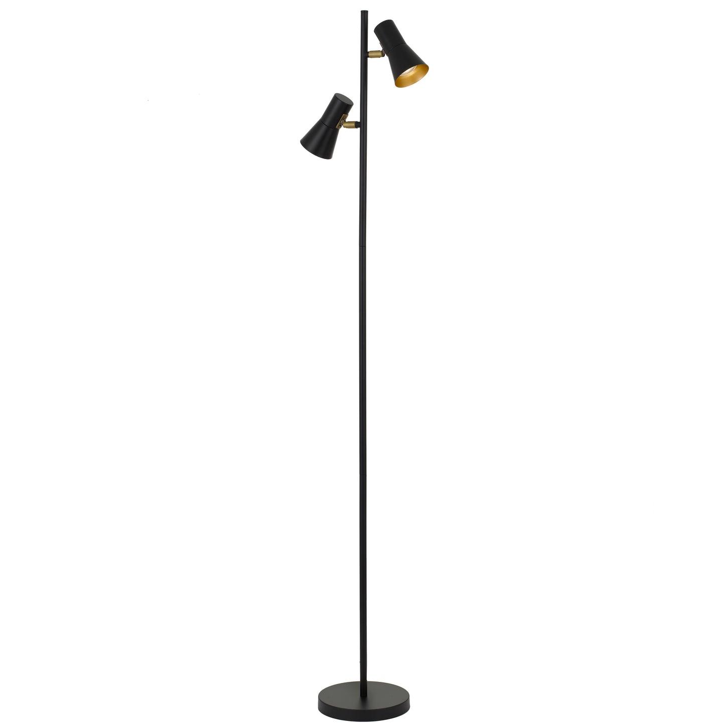Toledo TFS FLOOR LAMP 2x6wGU10max 294x205x1530 FOOT SWT BLACK SATIN/BRAS/GOLDEN INSIDE