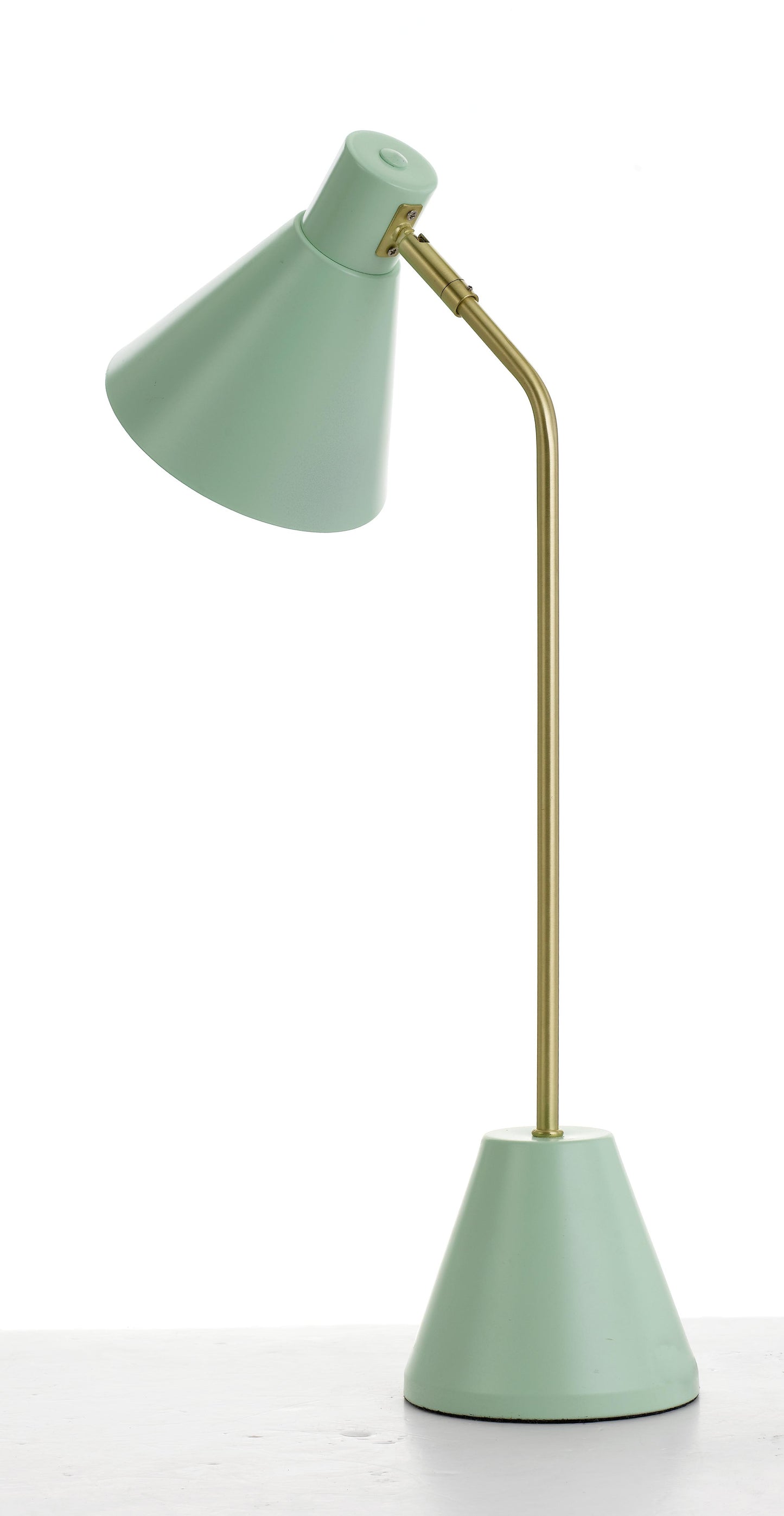 TFS TABLE LAMP 25wE14max D:140 H:540 cab:2.0M BRASS MATT/GREEN