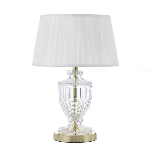 TFS TABLE LAMP 25wE27max D:240 H:475 GOLD / IVORY