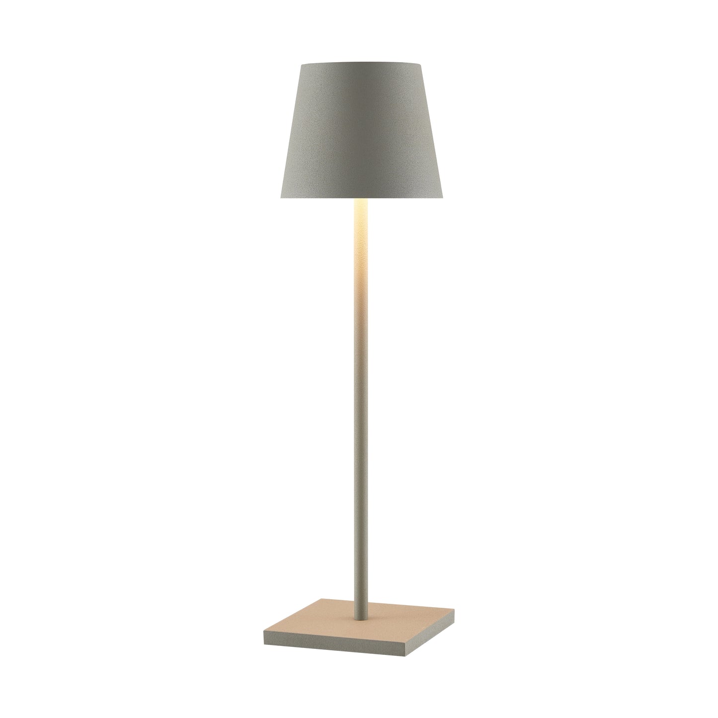 TFS RECHARGEABLE TABLE LAMP 3wLED D108 H380 IP54 1.5M 3000 K 300LM 2X2000mah GREY SAND