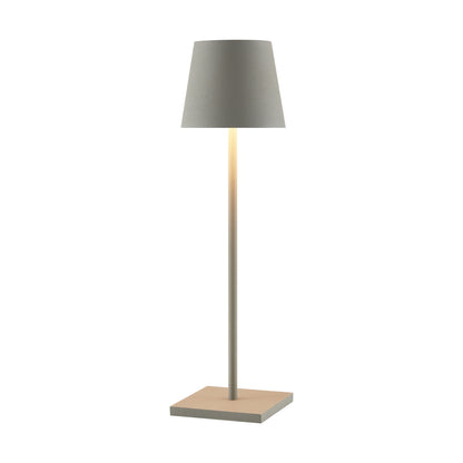 TFS RECHARGEABLE TABLE LAMP 3wLED D108 H380 IP54 1.5M 3000 K 300LM 2X2000mah GREY SAND