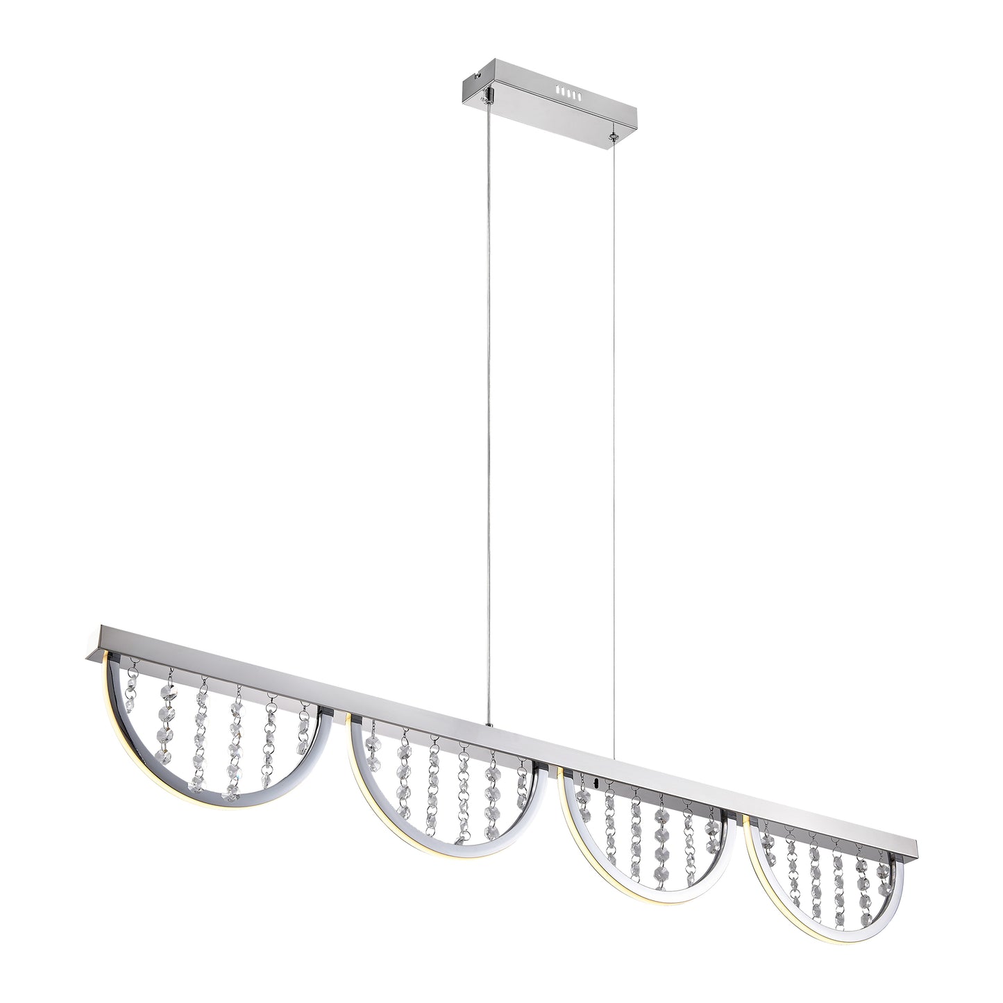TFS PENDANT 24wLED 4000K cab2m DIM+RGB BY RMTE H170 L120 W80 2700LM CHROME/CRYSTAL