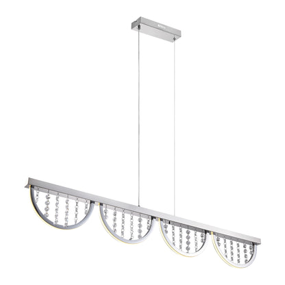 TFS PENDANT 24wLED 4000K cab2m DIM+RGB BY RMTE H170 L120 W80 2700LM CHROME/CRYSTAL