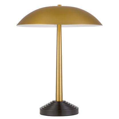 TFS TABLE LAMP 2x25wE27max D400 H500 TOUCH SWITCH ANTIQUE BRASS / DARK COFFEE