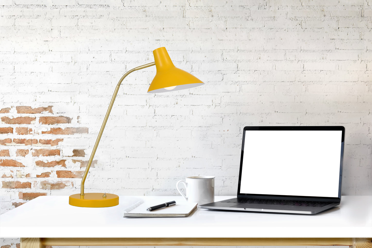 TFS TABLE LAMP 25wE27max H:645 D:180 YELLOW/ BRASS MATT/YELLOW ROCKETSWITCH