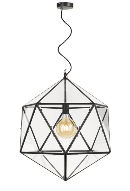 TFS 50 PENDANT 25wE27max D:500 H:620 BLACK / CLEAR