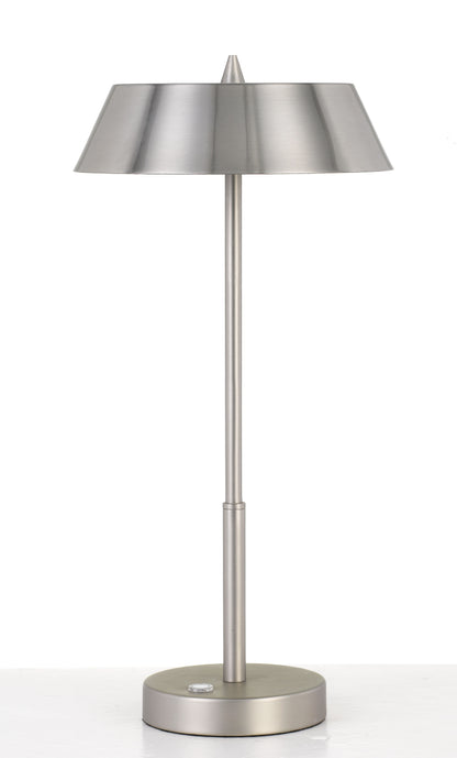 TFS TABLE LAMP 7w LED 3 WAY TOUCH SWITCH H:425 D:220 NICKEL/SILVER 3000K 580Lm