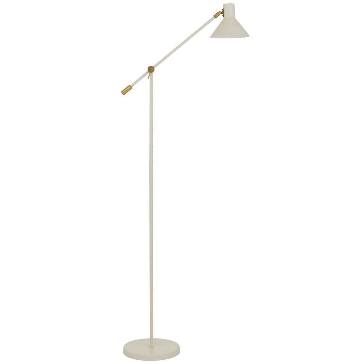 Luna TFS FLOOR LAMP 6wGU10max 631x250 H:1473 SHADE D:180 BEIGE SATIN / BRASS