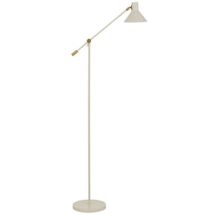 Luna TFS FLOOR LAMP 6wGU10max 631x250 H:1473 SHADE D:180 BEIGE SATIN / BRASS
