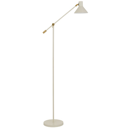 Luna TFS FLOOR LAMP 6wGU10max 631x250 H:1473 SHADE D:180 BEIGE SATIN / BRASS