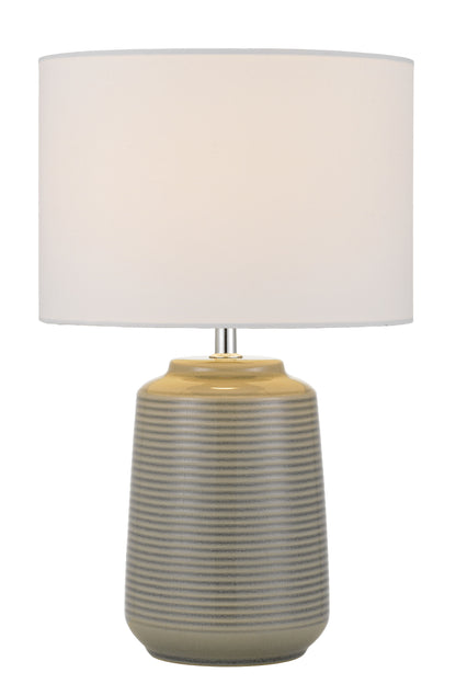TFS CERAMIC TABLE LAMP 25wE27max H:425 D:260 GREY/WHITE