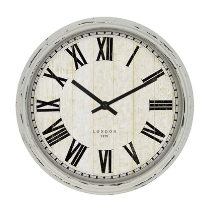 Metal Antique White Wall Clock