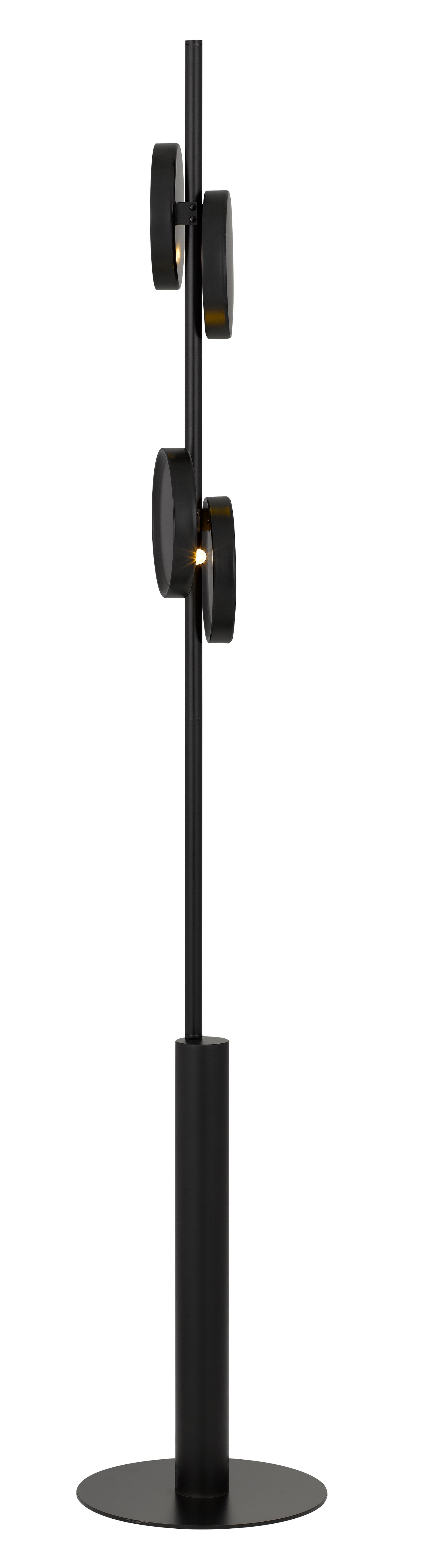 TFS FLOOR LAMP 2x6wG9max D:280 H:1600 Foot Switch BLACK/BLACK