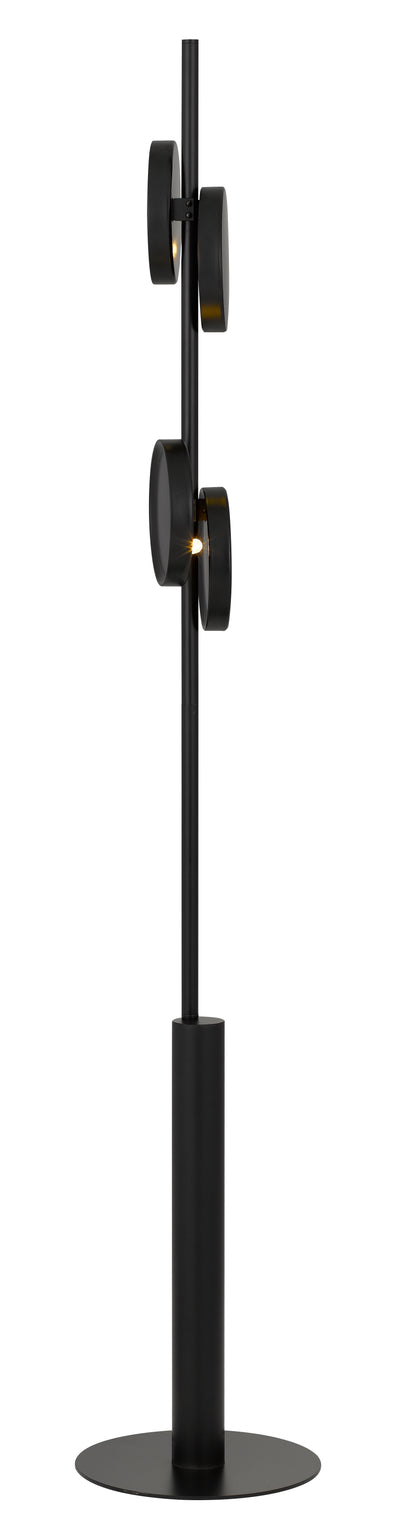 TFS FLOOR LAMP 2x6wG9max D:280 H:1600 Foot Switch BLACK/BLACK