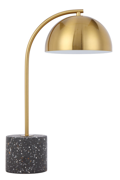 TFS TABLE LAMP 6wGU10max L:310 W:200 H:470 2.0line swt BLACK TERRAZO / ANT GOLD
