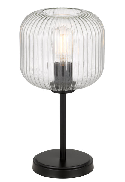 TFS TABLE LAMP 25wE27max D:205 H:390 BLACK/CLEAR