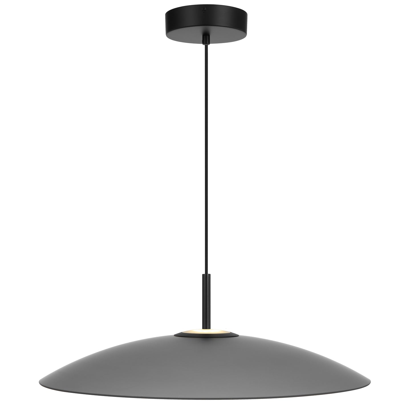 Noraline TFS PENDANT 2x6wLED nonDIM 3000K D:600 cab.2m BLACK MATT/ SMOKE