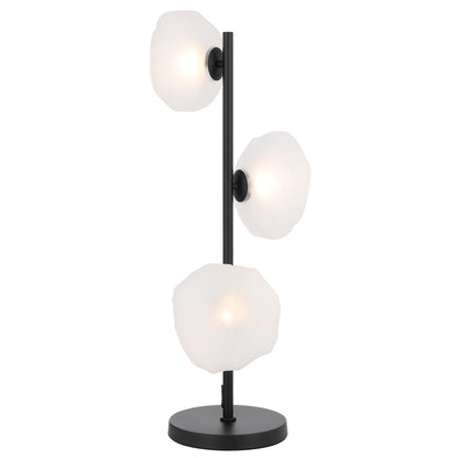 Calais TFS TABLE LAMP 3 LTS 3x6wG9max H900 GLASS D200 BLACK / FROST GLASS