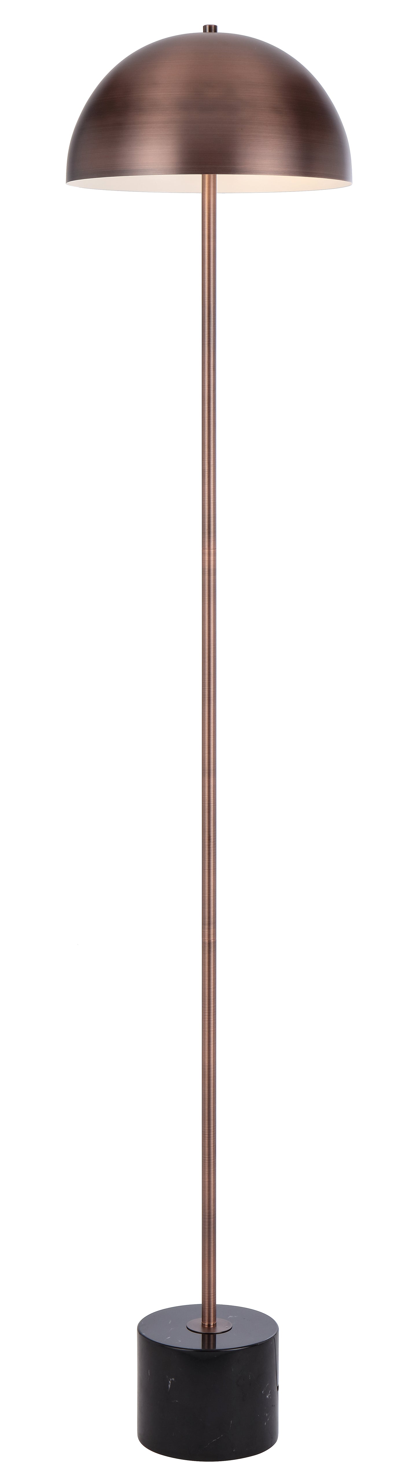 TFS FLOOR LAMP 2x25wE27max D:300 H:1500 cable2.0 foot swt BLACK MARBLE/BRONZE