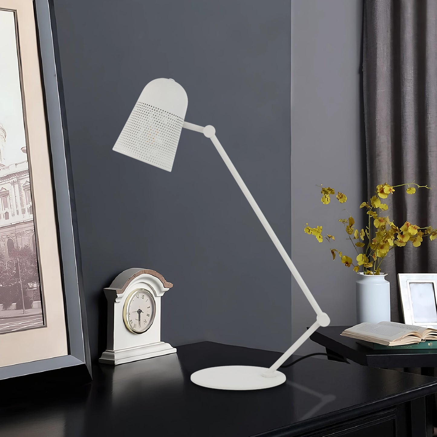 TFS TABLE LAMP 25wE27max D200 H650 INLINE SWITCH OFF-WHITE RAL9002