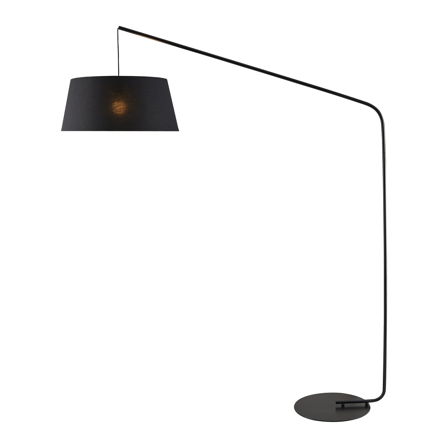 TFS FLOOR LAMP 25wE27max L1510 W500 H1800 cab:2.0m foot BLACK MATT/BLACK-GOLD MATT