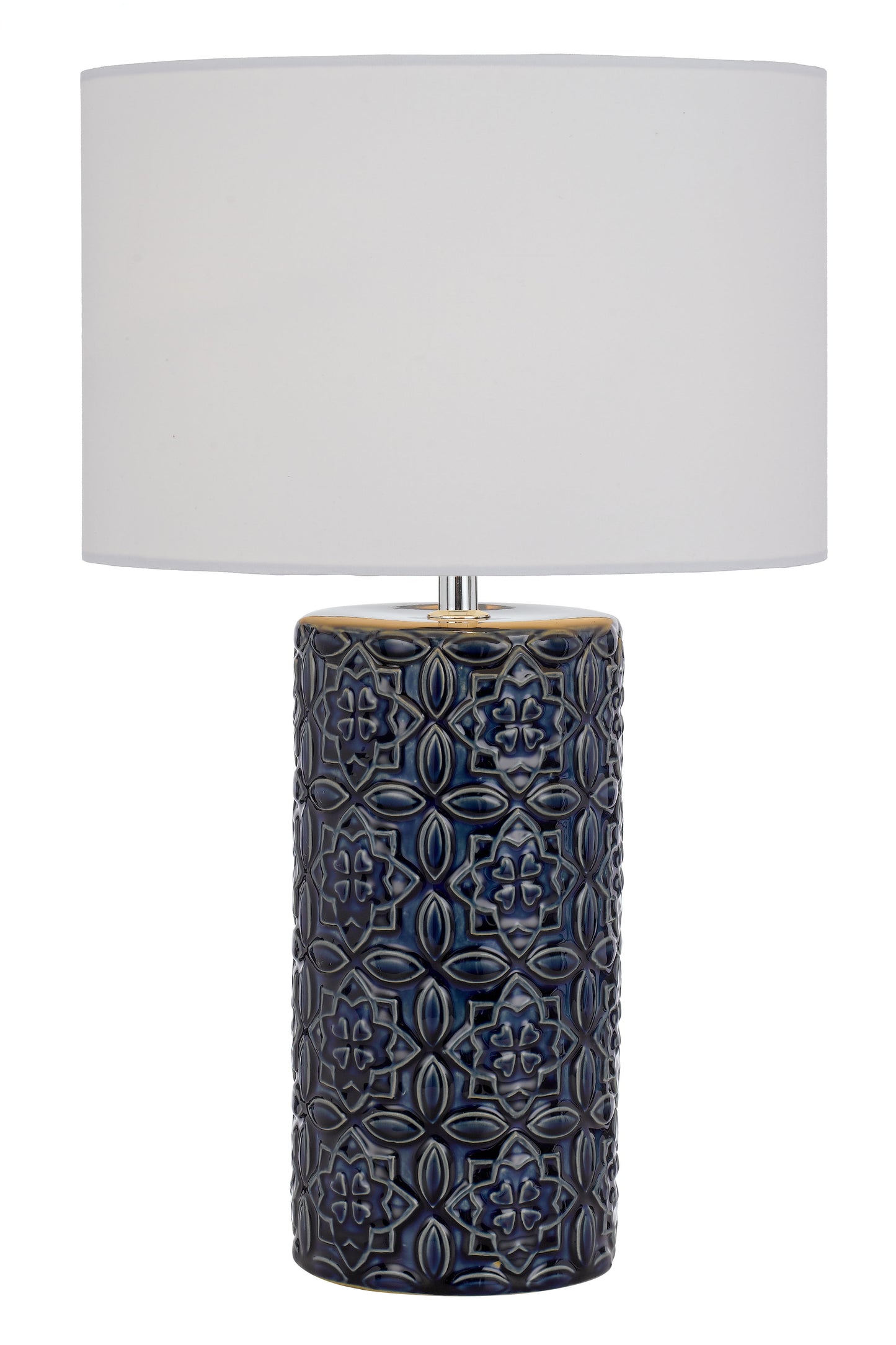TFS CERAMIC TABLE LAMP 25wE27max H:465 D:280 BLUE/WHITE